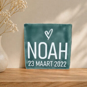 unieke geboorte tegel, kraamcadeau