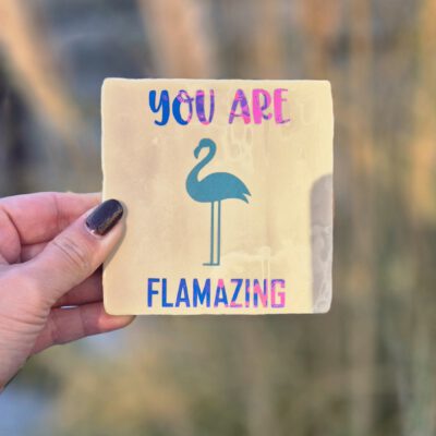 Tegeltje met tekst - you are flamazing