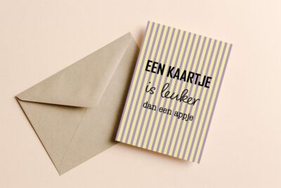 Een kaartje is leuker dan een appje