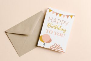 Verjaardagskaart slinger/ballon