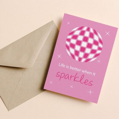 Sparkles wenskaart