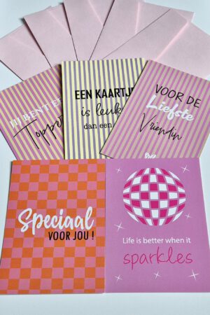 Setje van 5 wenskaarten
