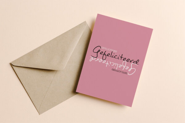 Verjaardagskaart Roze