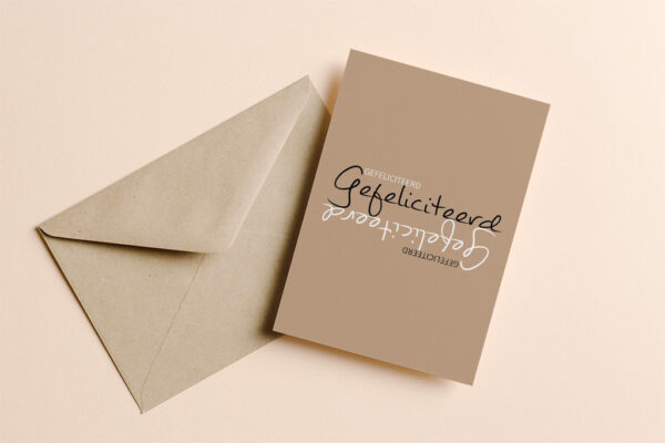 Verjaardagskaart Taupe