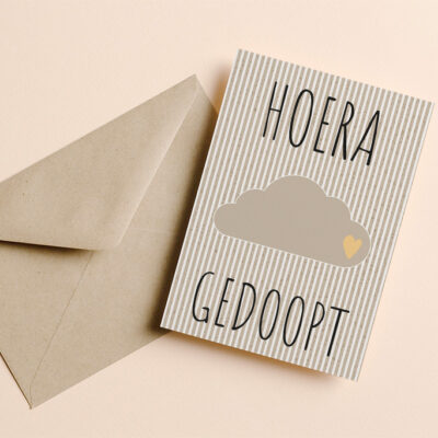Gedoopt wenskaart