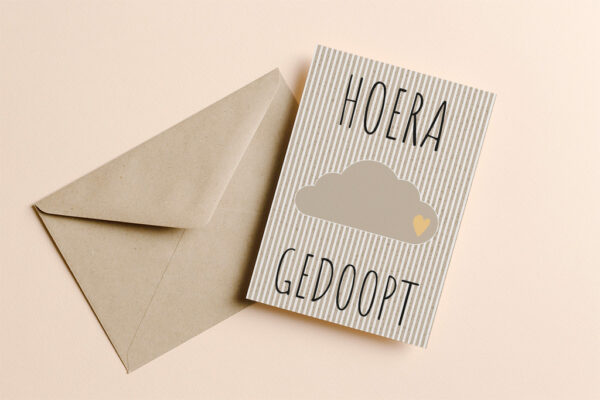 Gedoopt wenskaart