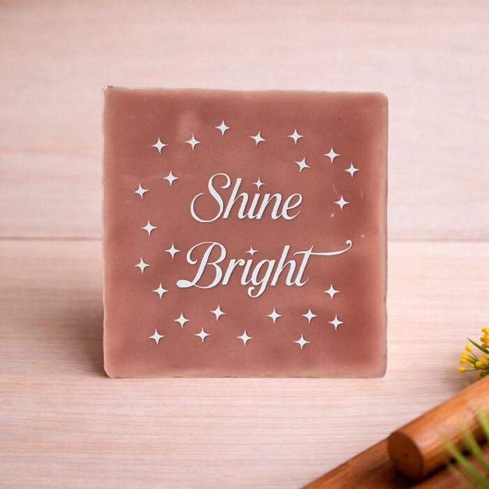 Tegeltje met tekst Shine Bright
