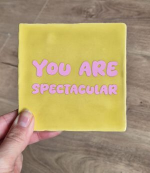 Tegeltje met tekst 
You are spectacular