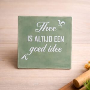 Tegeltje met tekst 
Thee