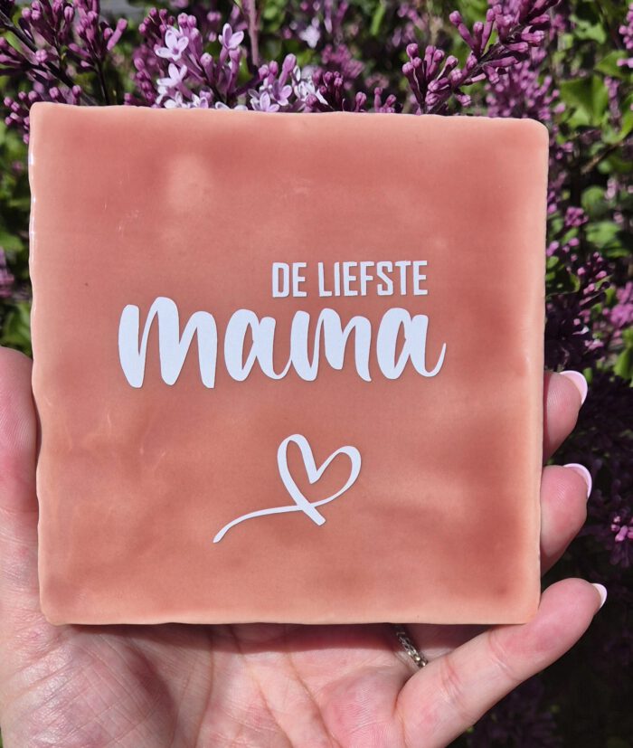 Tegeltje met tekst
De liefste mama