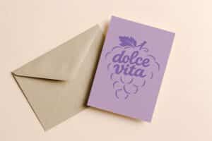 La Dolce Vita kaart paars