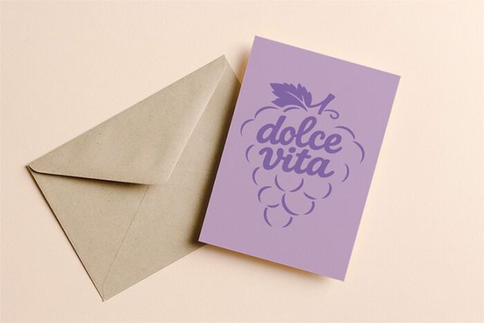La Dolce Vita kaart paars