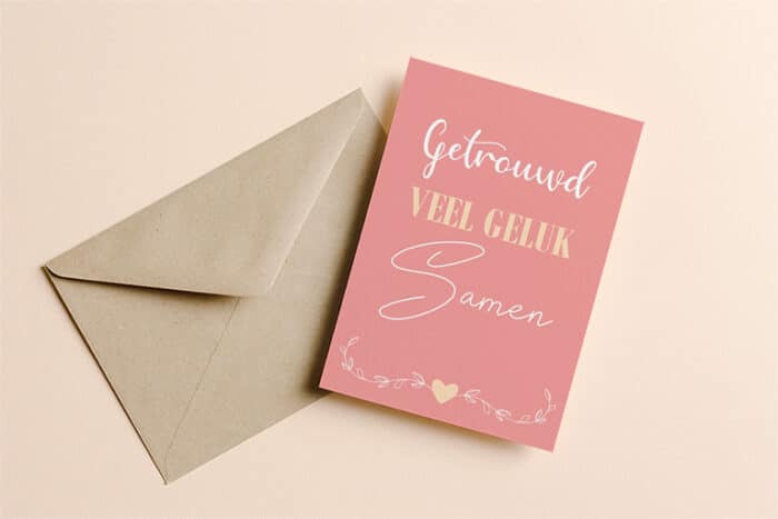 Huwelijks wenskaart