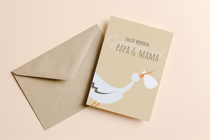 Felicitatie ouders kaart