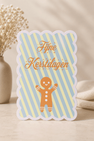 Unieke vorm - Kerstkaart  Gingerbread
