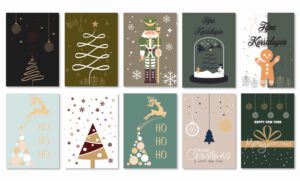 10 Kerstkaarten inclusief enveloppen