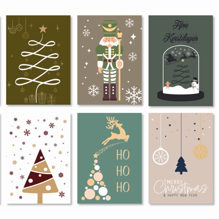 10 Kerstkaarten inclusief enveloppen